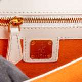 MCM White Visetos Monogram Patricia Crossbody Bag