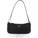 Prada Black Triangle Nylon Shoulder Bag