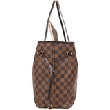 Louis Vuitton Damier Ebene Monogram Neverfull MM Shopper Handbag