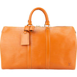 Louis Vuitton Cognac Epi Leather Keepall 45