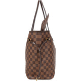 Louis Vuitton Damier Ebene Monogram Neverfull MM Shopper Handbag