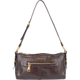 Prada Brown Leather Shoulder Bag