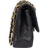 Chanel Quilted Lambskin 24K Gold Small Double Flap Crossbody Bag