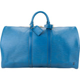 Louis Vuitton Bleu Epi Leather Keepall 55
