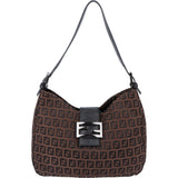 Fendi FF Monogram Baguette Buckle Shoulder Bag