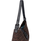 Fendi FF Monogram Baguette Buckle Shoulder Bag