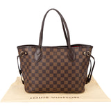 Louis Vuitton Damier Ebene Monogram Neverfull PM Handbag