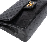Chanel Quilted Lambskin 24K Gold Small Double Flap Crossbody Bag