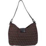 Fendi FF Monogram Baguette Buckle Shoulder Bag