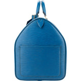 Louis Vuitton Bleu Epi Leather Keepall 55