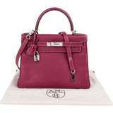 Hermès Pink Epsom Leather Kelly Sellier 28 Handbag