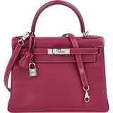 Hermès Pink Epsom Leather Kelly Sellier 28 Handbag