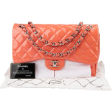 Chanel Quilted Patent Leather Jumbo Double Flap Crossbody Bag