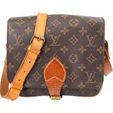 Louis Vuitton Canvas Monogram Cartouchiere MM Crossbody Bag