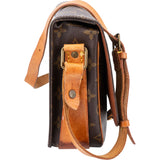 Louis Vuitton Canvas Monogram Cartouchiere MM Crossbody Bag