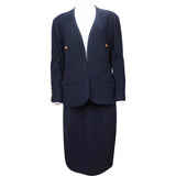 Chanel Blue Tweed Costume Set (DE46 /FR48)