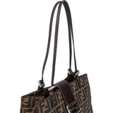Fendi FF Monogram Baguette Buckle Shoulder Bag