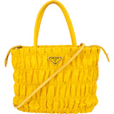 Prada Yellow Tessuto Triangle Handbag