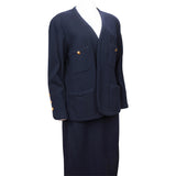 Chanel Blue Tweed Costume Set (DE46 /FR48)
