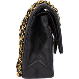 Chanel Quilted Lambskin 24K Gold Small Double Flap Crossbody Bag