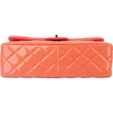 Chanel Quilted Patent Leather Jumbo Double Flap Crossbody Bag