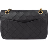 Chanel Quilted Lambskin 24K Gold Small Double Flap Crossbody Bag