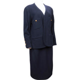 Chanel Blue Tweed Costume Set (DE46 /FR48)