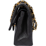 Chanel Quilted Lambskin 24K Gold Small Double Flap Crossbody Bag