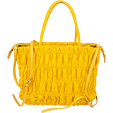 Prada Yellow Tessuto Triangle Handbag