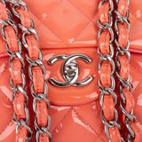 Chanel Quilted Patent Leather Jumbo Double Flap Crossbody Bag
