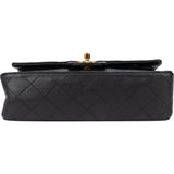 Chanel Quilted Lambskin 24K Gold Small Double Flap Crossbody Bag