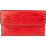 Louis Vuitton Rouge Epi Leather Sarah Wallet
