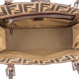 Fendi FF Monogram Baguette Buckle Shoulder Bag