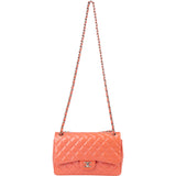 Chanel Quilted Patent Leather Jumbo Double Flap Crossbody Bag