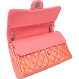 Chanel Quilted Patent Leather Jumbo Double Flap Crossbody Bag