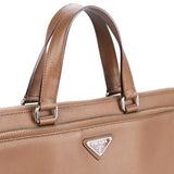 Prada Brown Saffiano Leather Business Bag