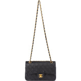 Chanel Quilted Lambskin 24K Gold Small Double Flap Crossbody Bag