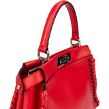 Fendi Limited Red Leather Peekaboo Handbag