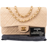 Chanel Quilted Lambskin 24K Gold Medium Double Flap Crossbody Bag