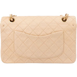 Chanel Quilted Lambskin 24K Gold Medium Double Flap Crossbody Bag