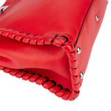 Fendi Limited Red Leather Peekaboo Handbag