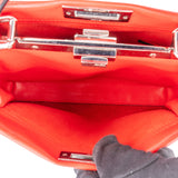 Fendi Limited Red Leather Peekaboo Handbag