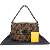 Fendi FF Monogram Jumbo Baguette Shoulder Bag