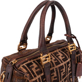 Fendi FF Monogram Boston Handbag