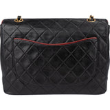 Chanel Bicolor Quilted Lambskin 24K Gold Single Flap Crossbody Bag