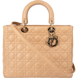 Christian Dior Quilted Lambskin Lady Dior Handbag