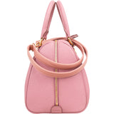MCM Pebbled Leather Essential Studded Boston Handbag