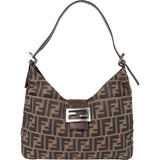 Fendi FF Monogram Baguette Buckle Shoulder Bag