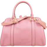 MCM Pebbled Leather Essential Studded Boston Handbag