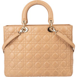 Christian Dior Quilted Lambskin Lady Dior Handbag
